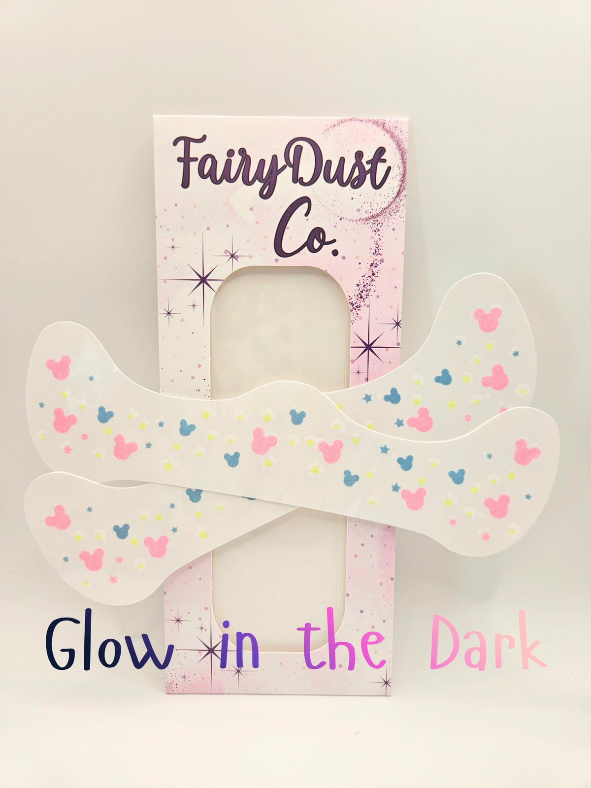 glow in the dark mouse tattoos n pink, blue and green