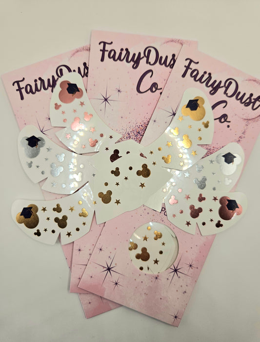 graduation mouse temporary tattoos