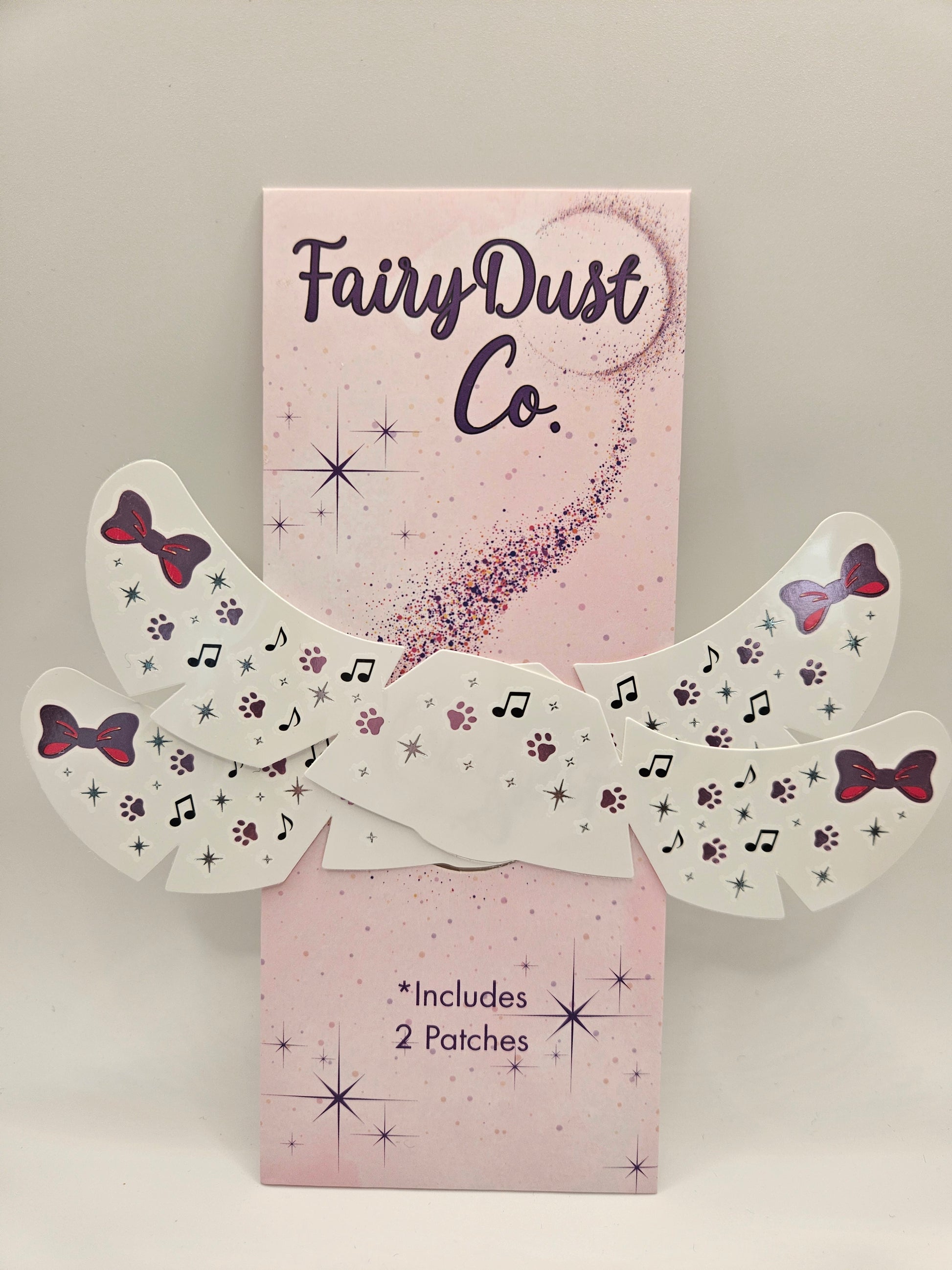 music notes, paws and bows face freckles
