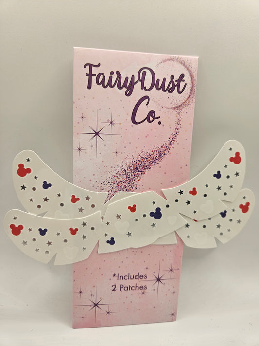 red white and blue mickey tattoos