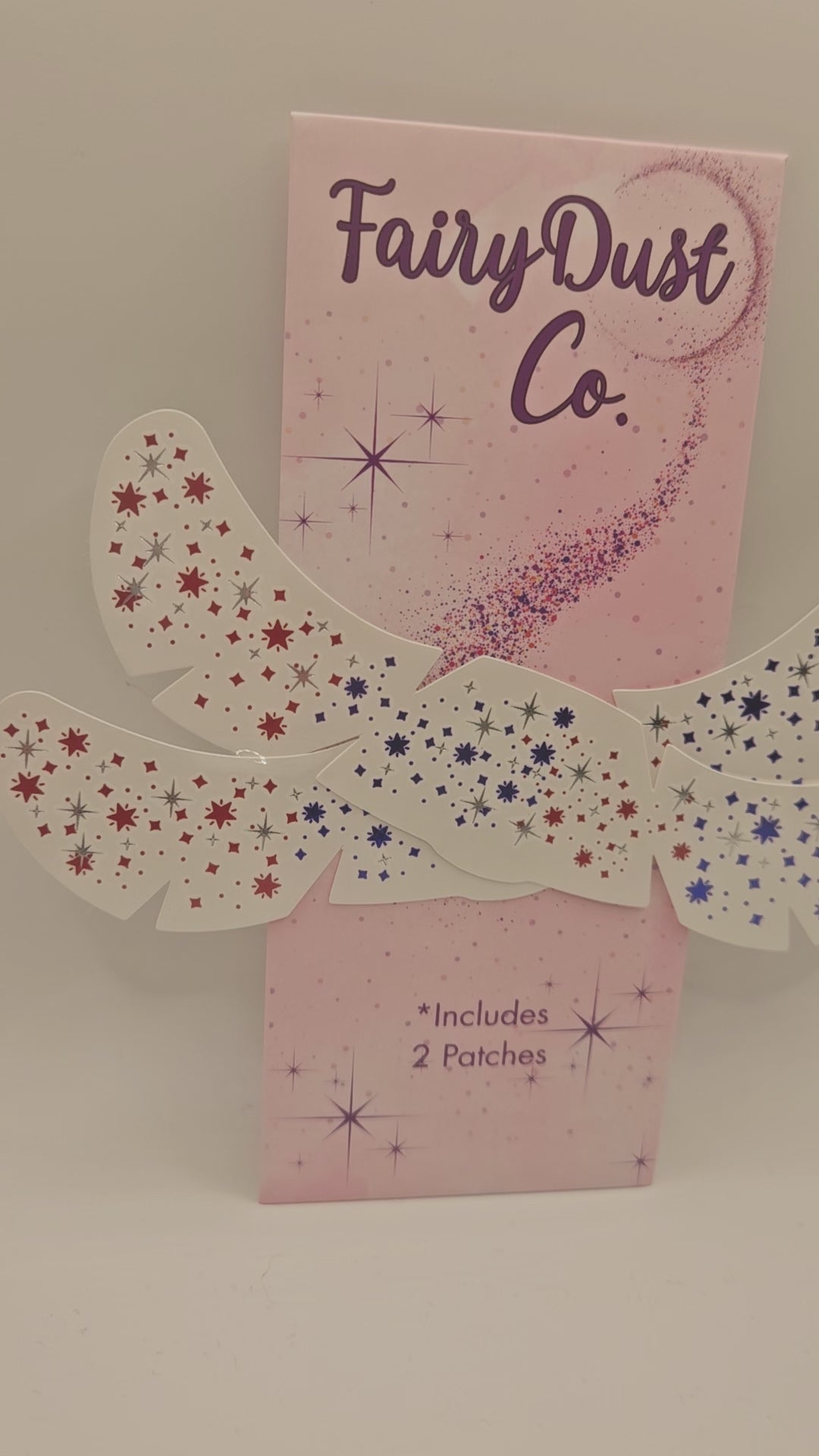 video of red silver and blue star face tattoos