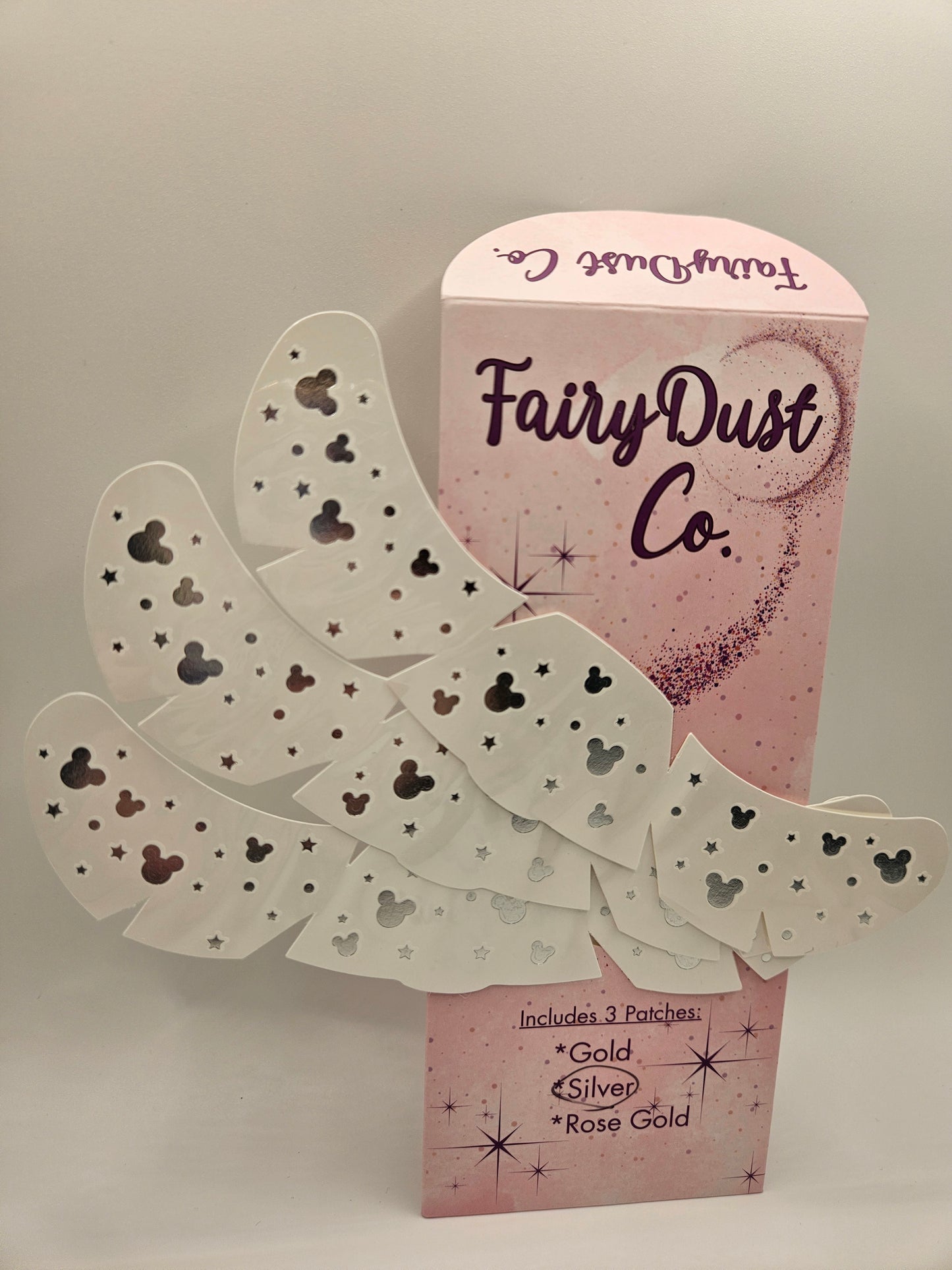 Mouse Face Sparkles-Silver